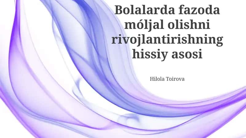 Bolalarda fazoda móljal olishni rivojlantirishning hissiy asosi 1