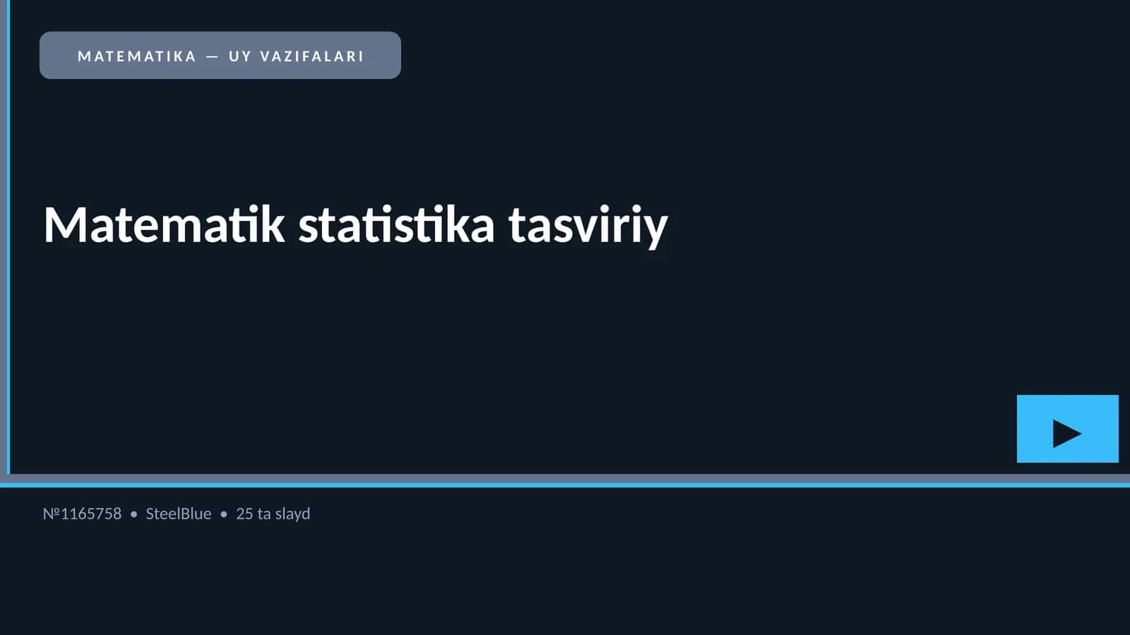 Matematika — Uy vazifalari 3