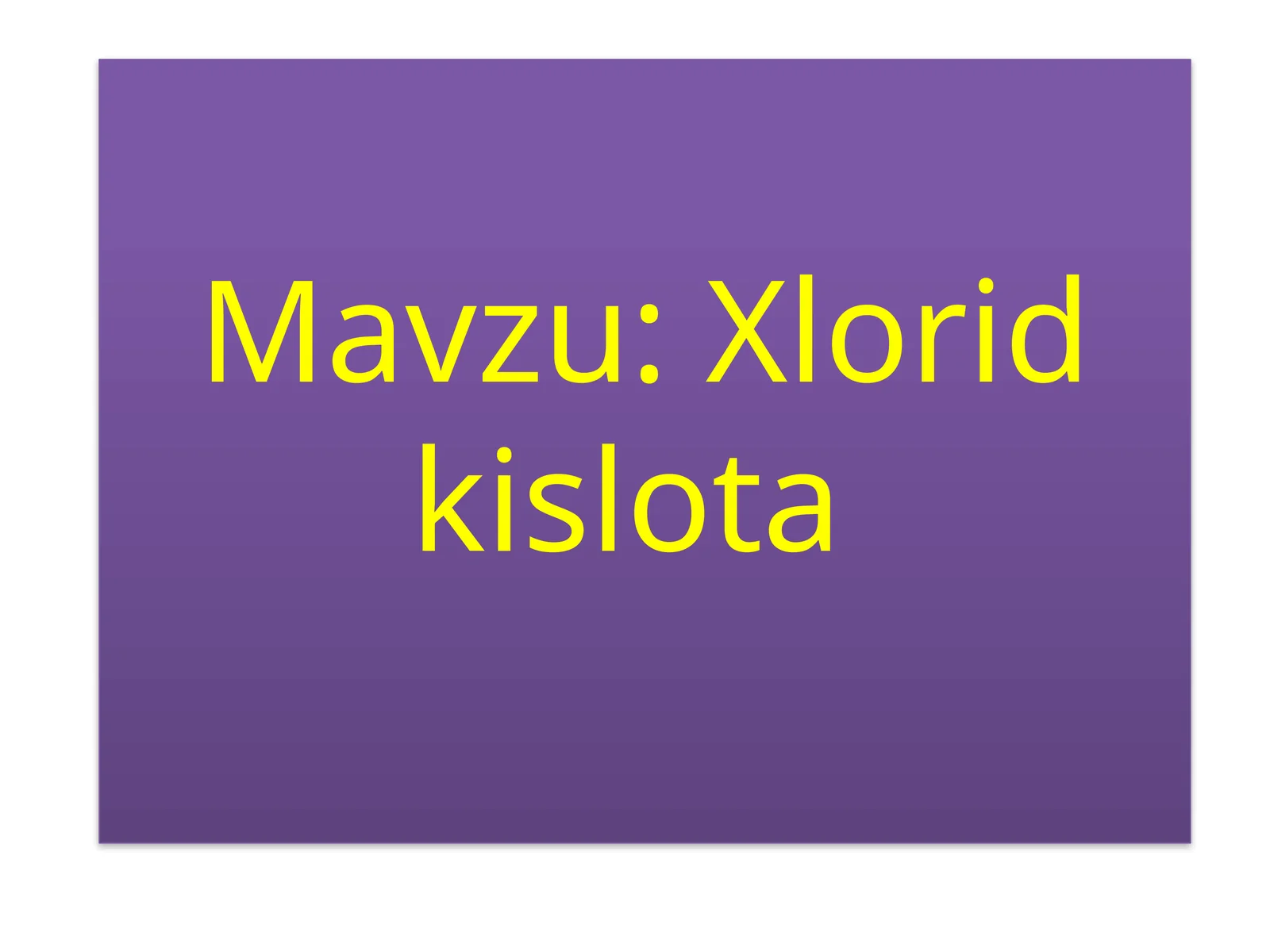 Xlorid kislota 1