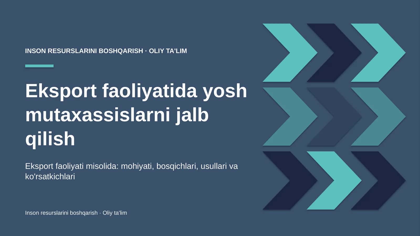 eksport faoliyatida yosh mutaxassislarni jalb qilish 6281 1