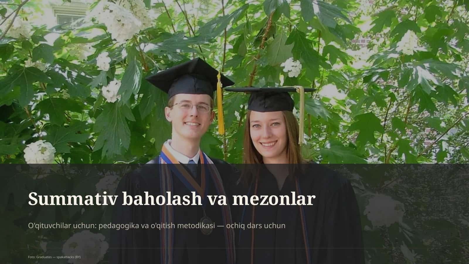 Summativ baholash va mezonlar 1