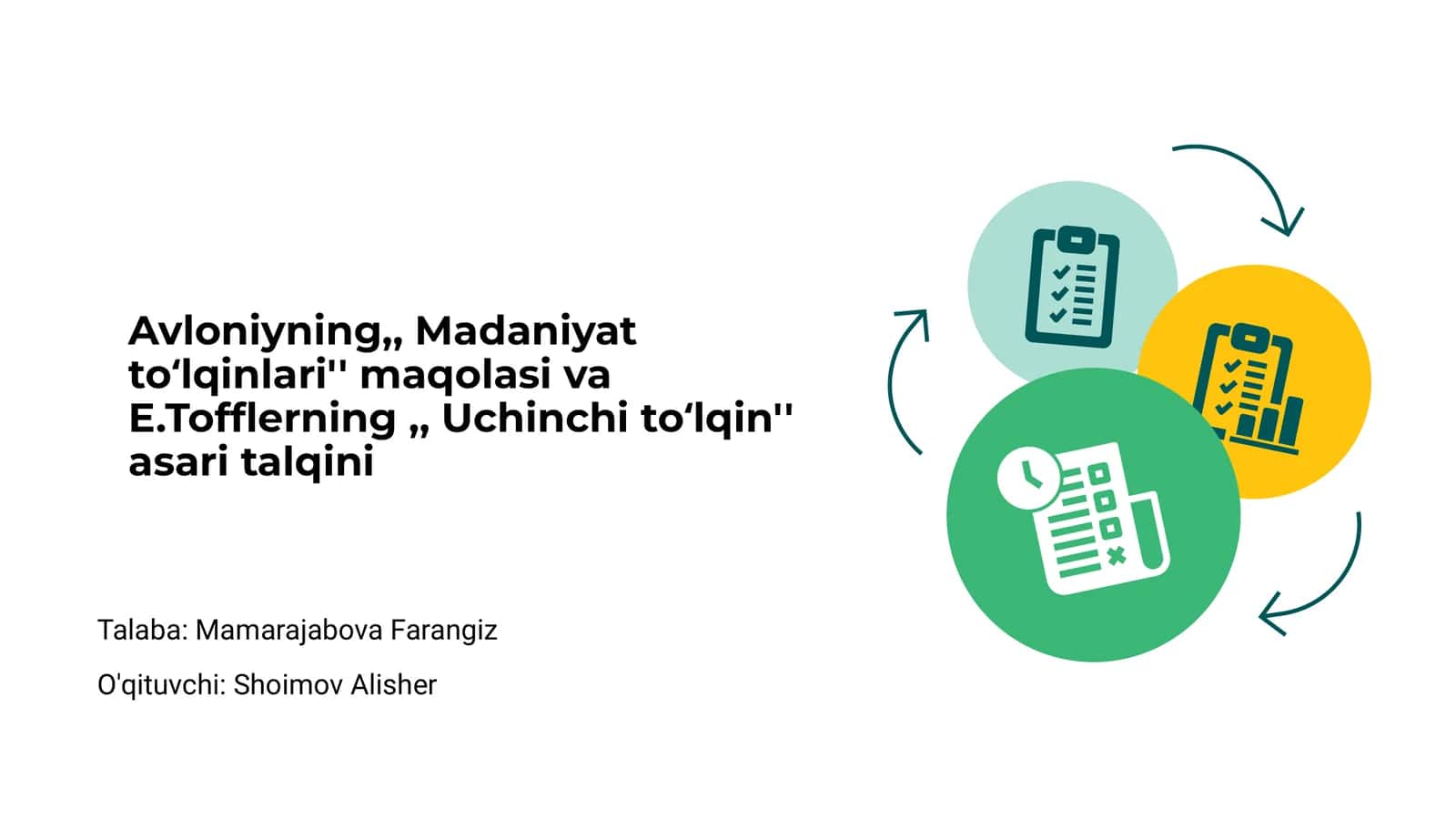 Avloniyning Madaniyat Toʻlqinlari va E.Tofflerning Uchinchi Toʻlqin Asari Talqini 1