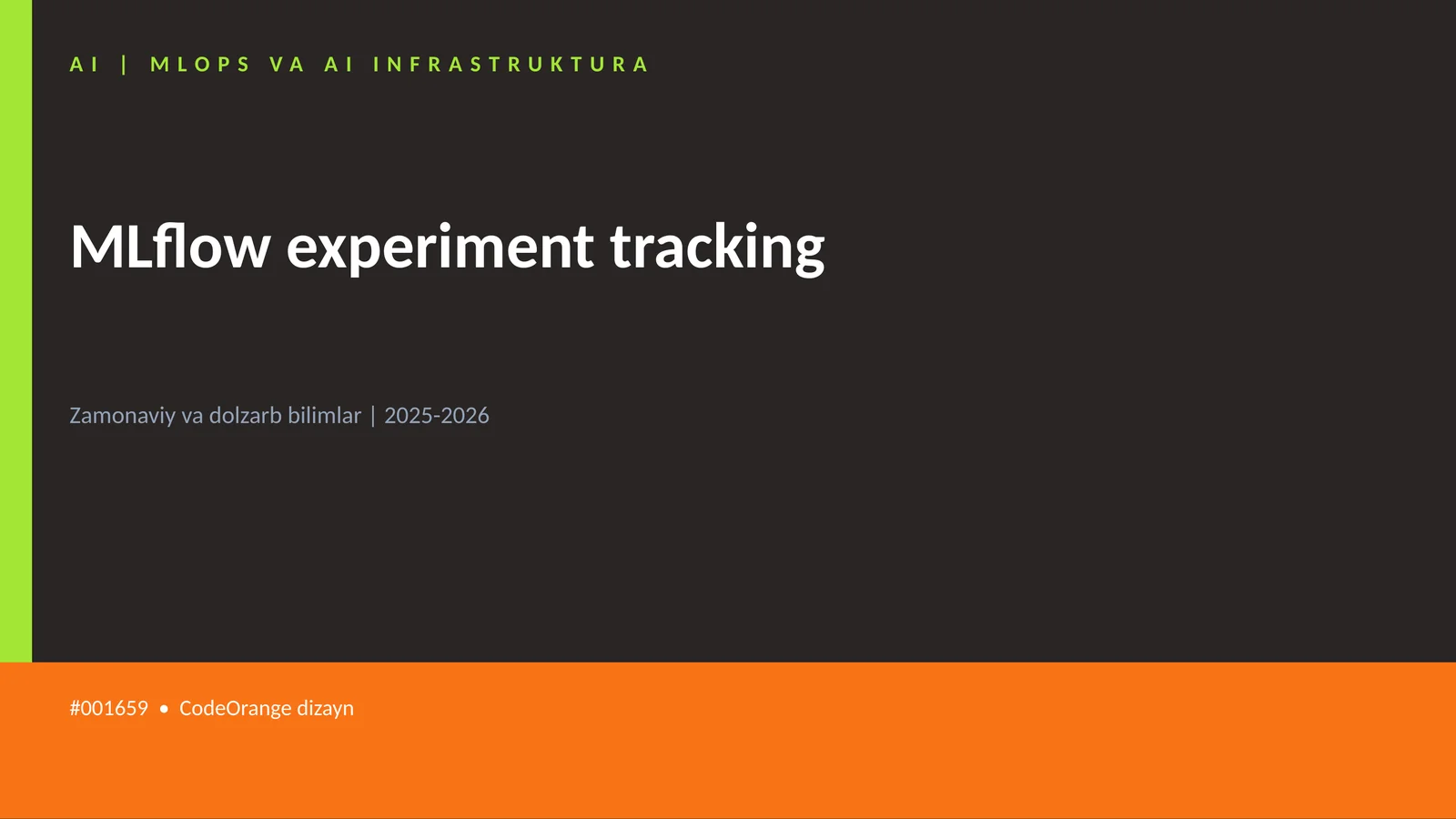 MLflow experiment tracking 1