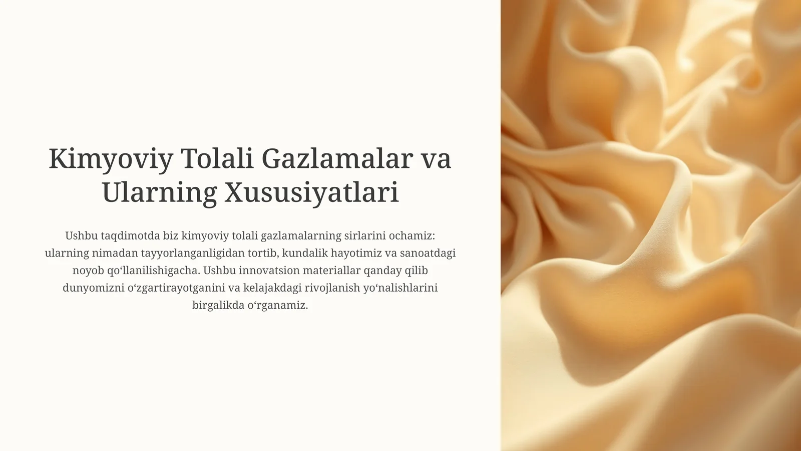 Kimyoviy Tolali Gazlamalar va Ularning Xususiyatlari 1