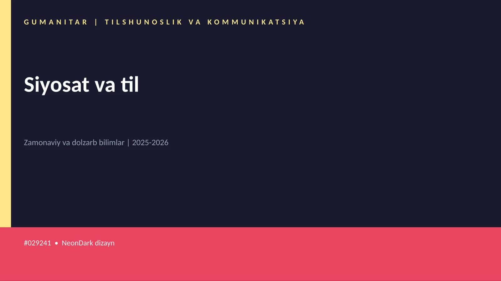 Siyosat va til 1