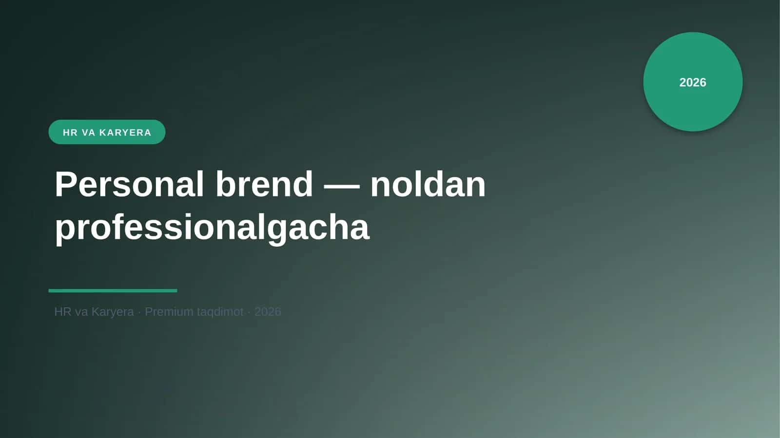Personal brend — noldan professionalgacha 1