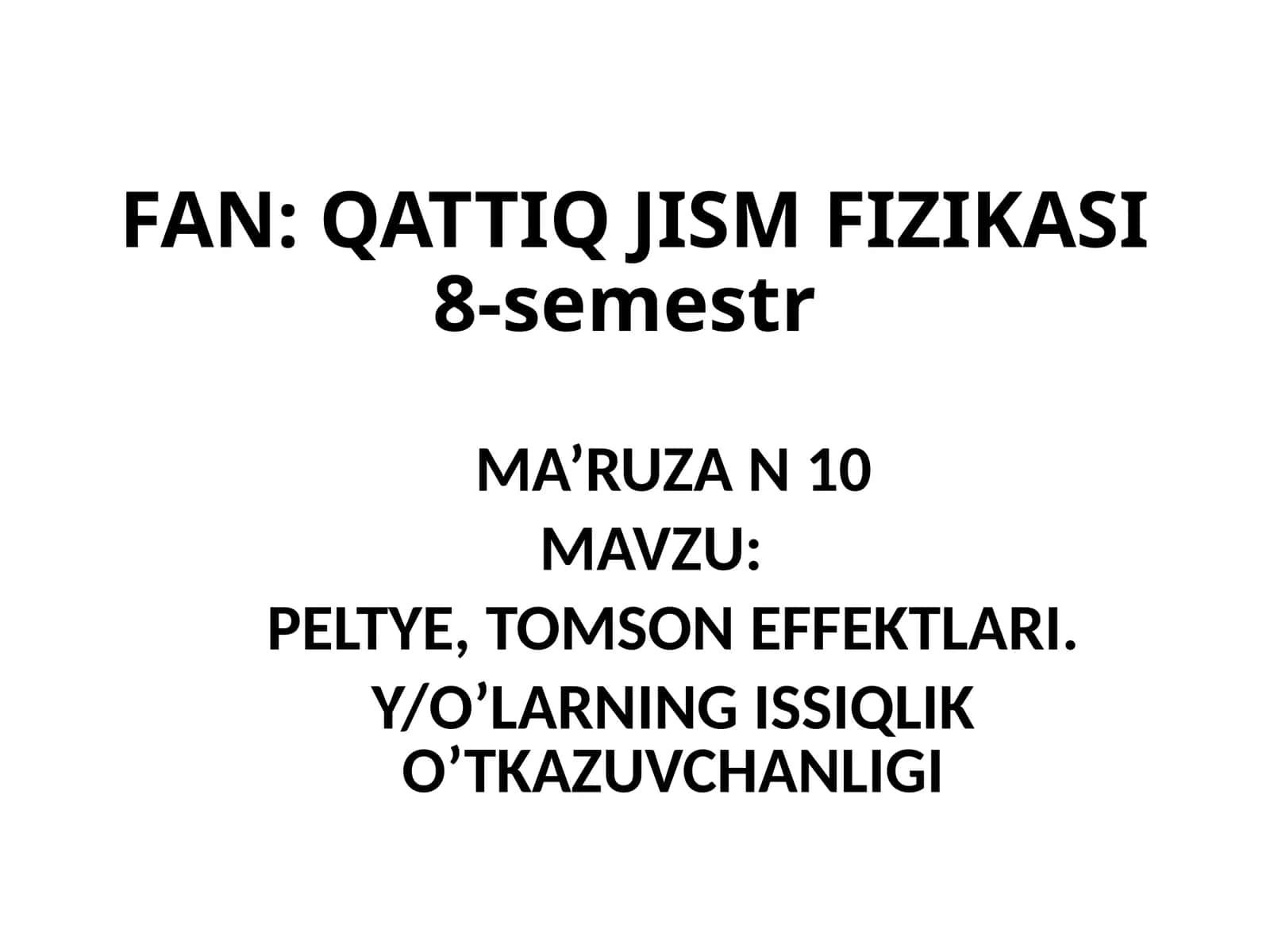 PELTYE, TOMSON EFFEKTLARI 1