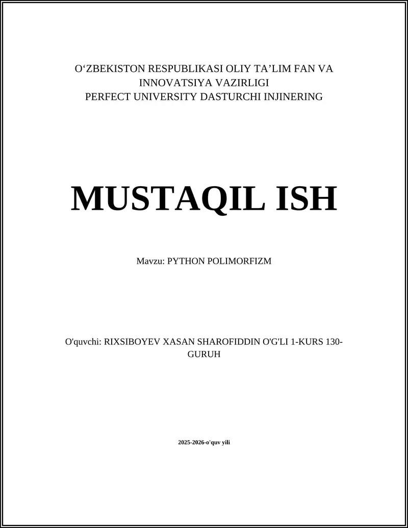 PYTHON POLIMORFIZM 1