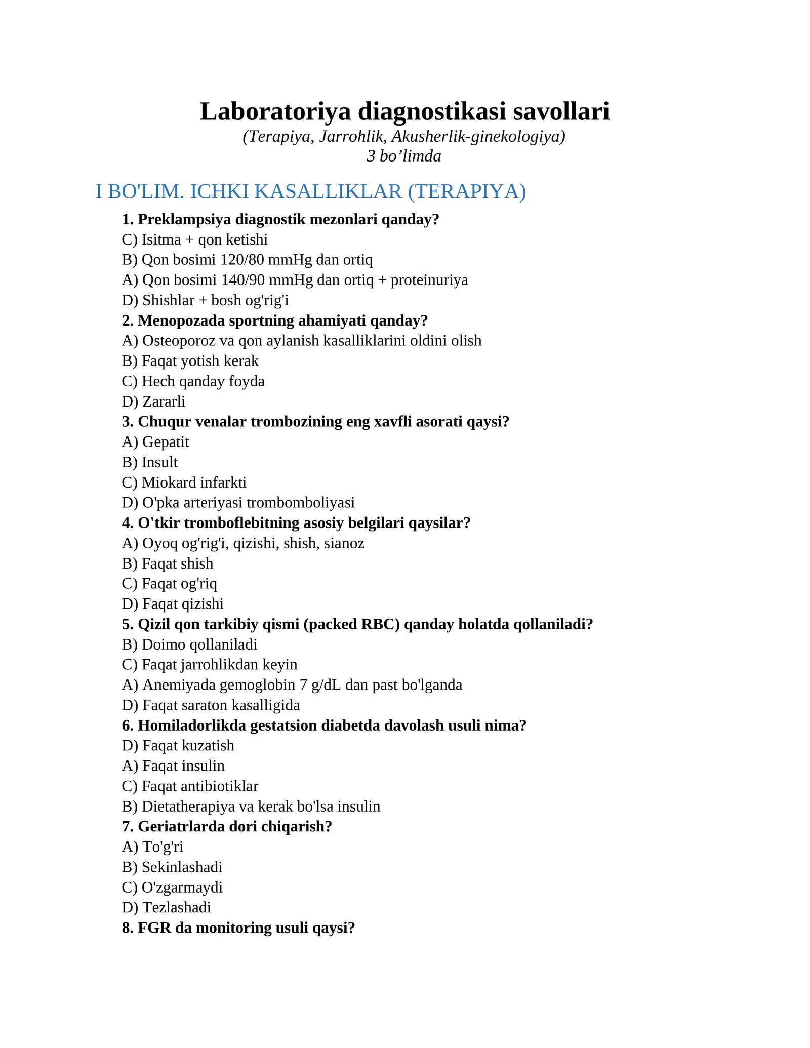 Laboratoriya diagnostikasi savollari 1