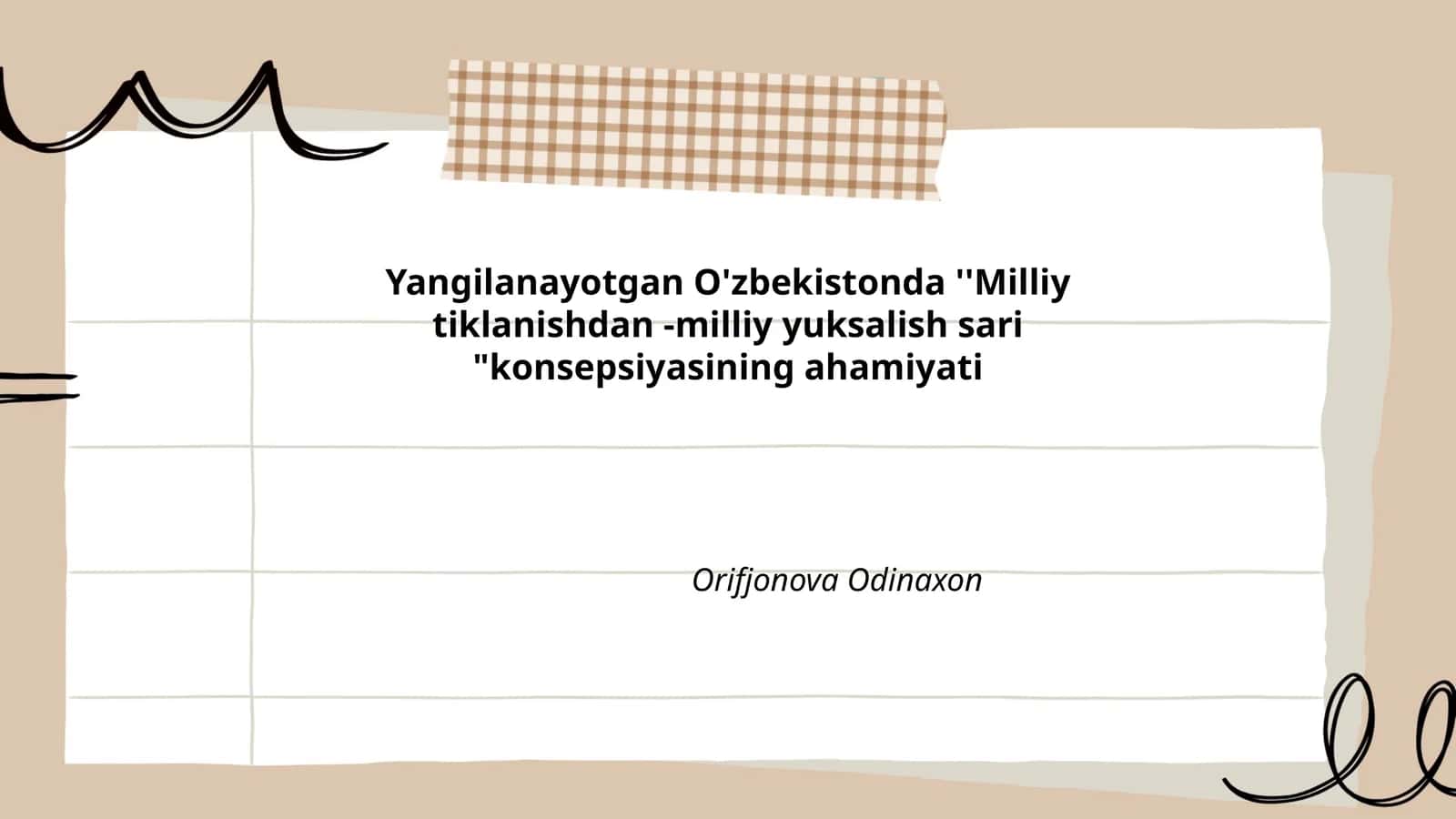 Milliy tiklanishdan - milliy yuksalish sari 1
