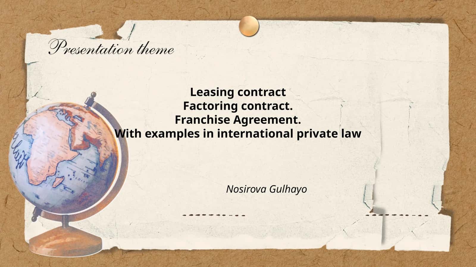Fundamentals of Leasing Contracts in International Private Law 1
