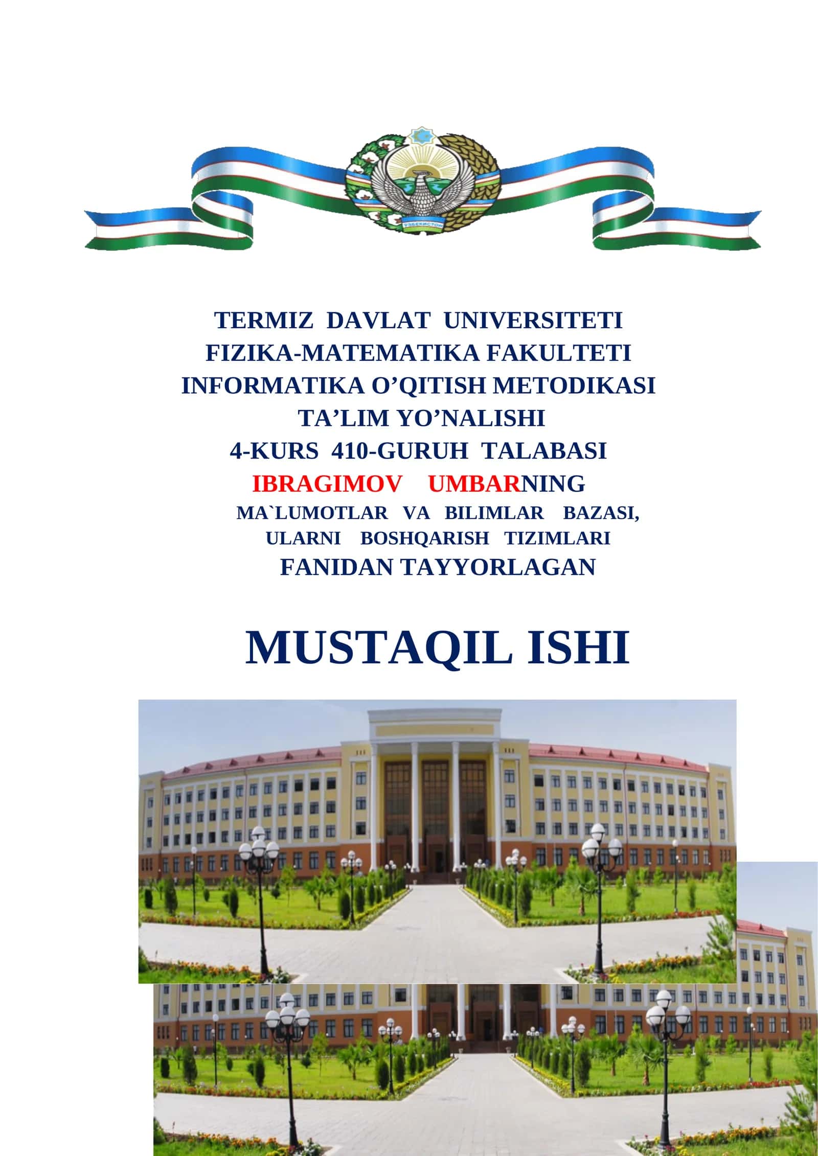 SQL  tilida   Indexlar  bilan   ishlash 1