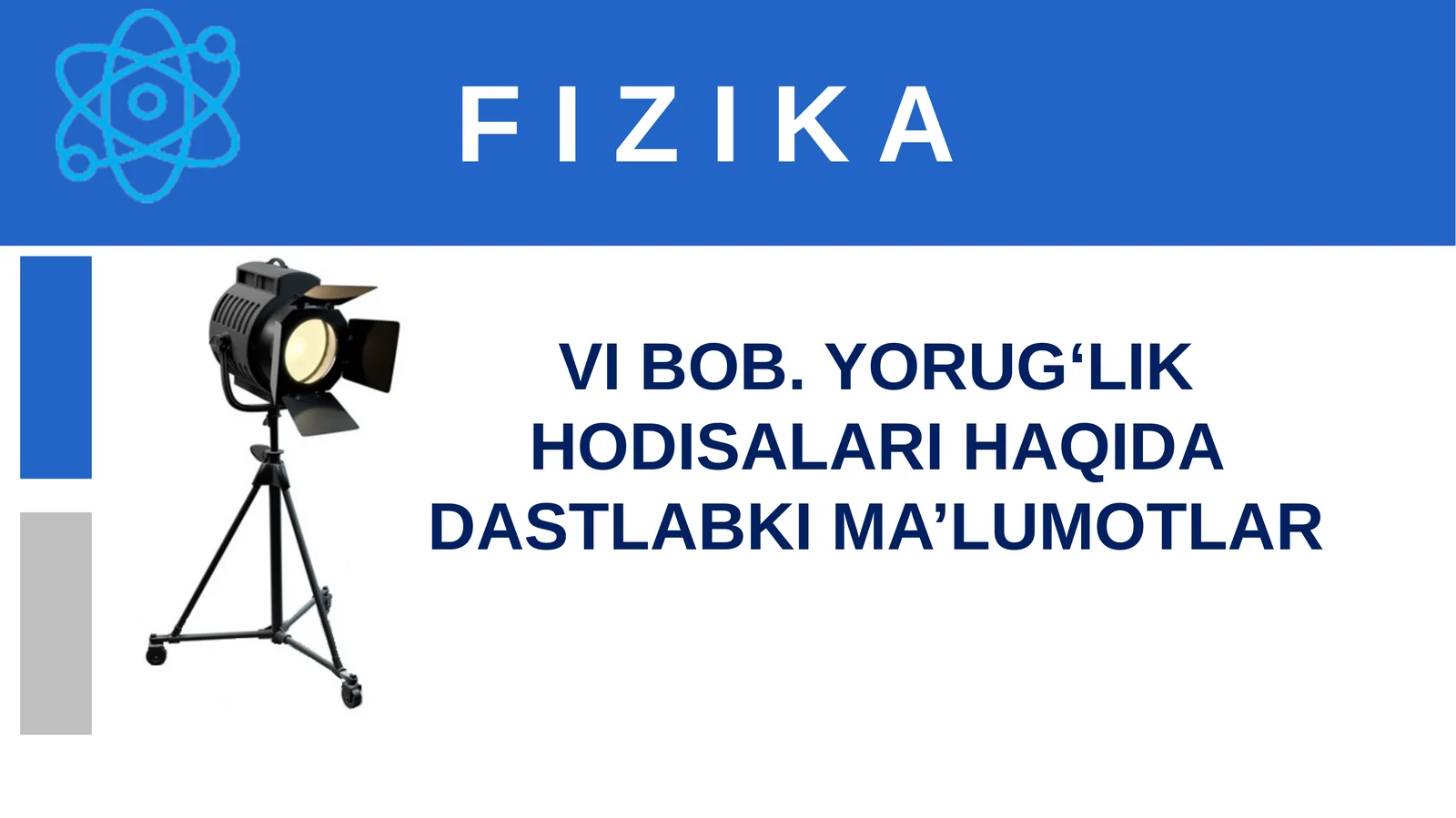 Yorug‘likning Tabiiy va Sun’iy Manbalari 1