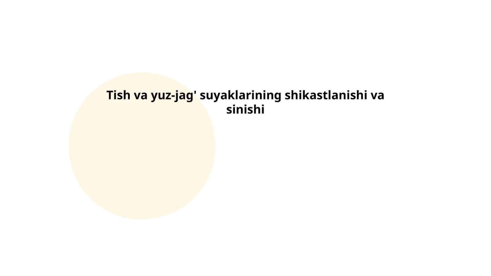 Tish va yuz-jag' suyaklarining shikastlanishi va sinishi 1