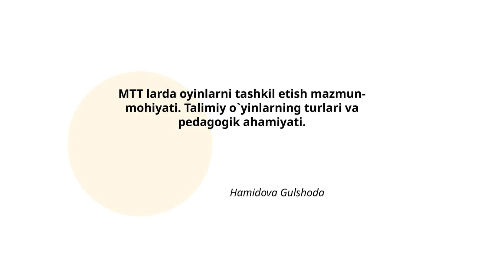 MTT larda oyinlarni tashkil etish mazmun-mohiyati 1