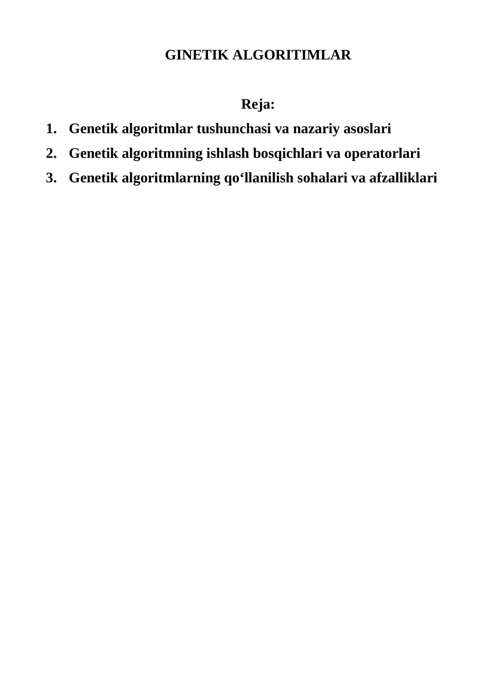 GINETIK ALGORITIMLAR 1