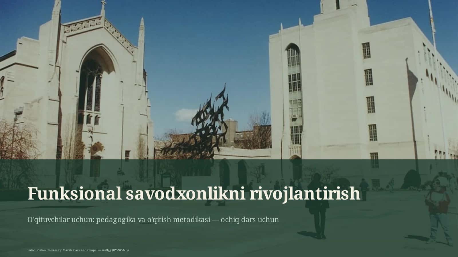 O'qituvchilar uchun: pedagogika va o'qitish metodikasi 1