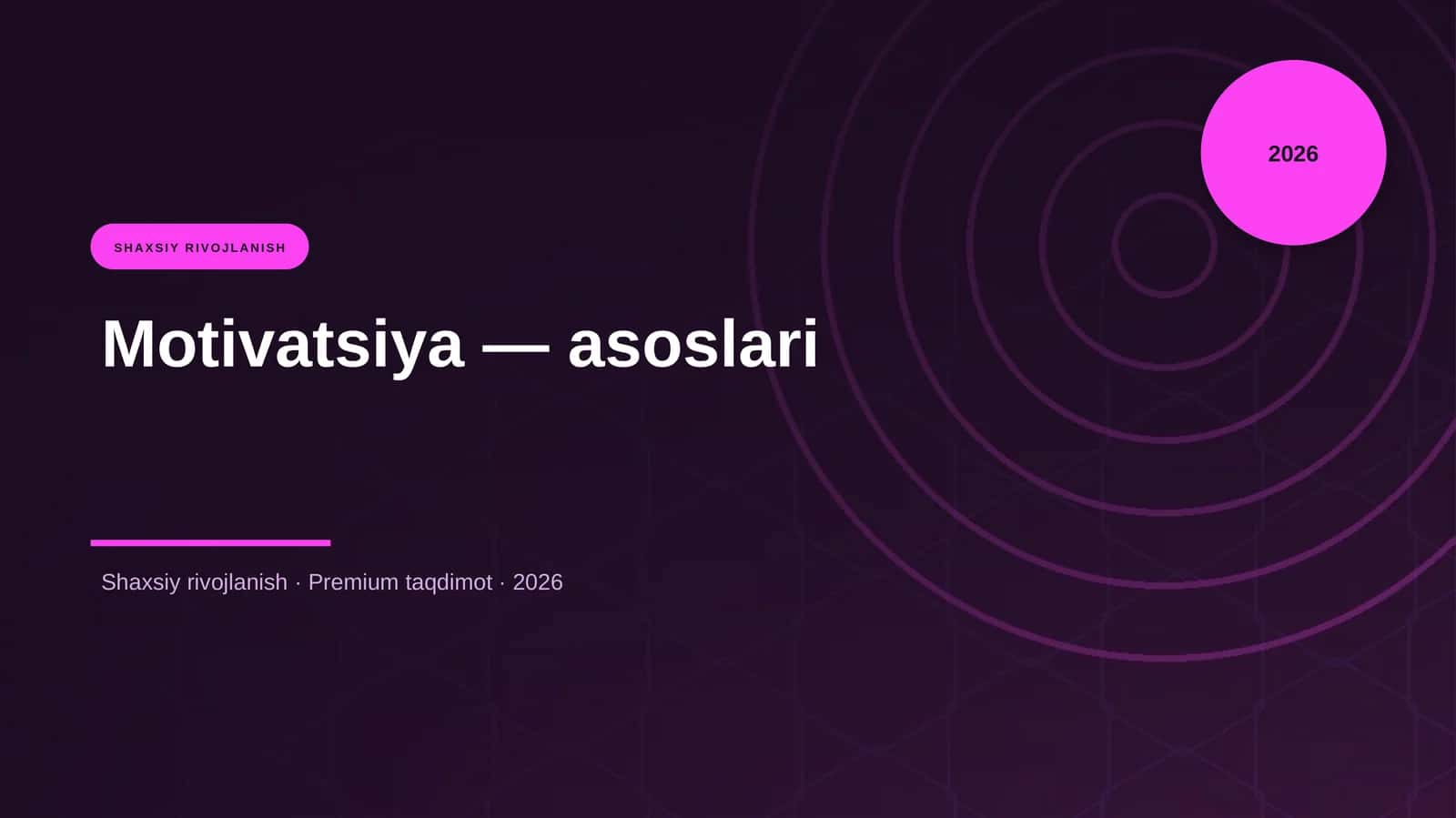 Motivatsiya — asoslari 1