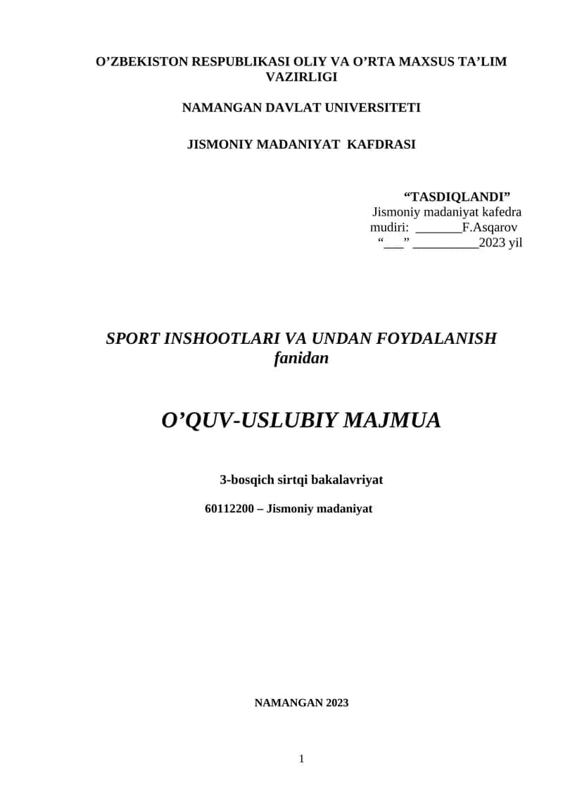 SPORT INSHOOTLARI VA UNDAN FOYDALANISH 1