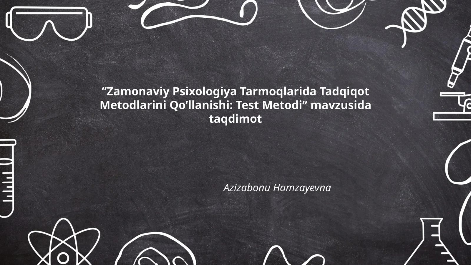 Zamonaviy Psixologiya Tarmoqlarida Tadqiqot Metodlarini Qo’llanishi: Test Metodi 1