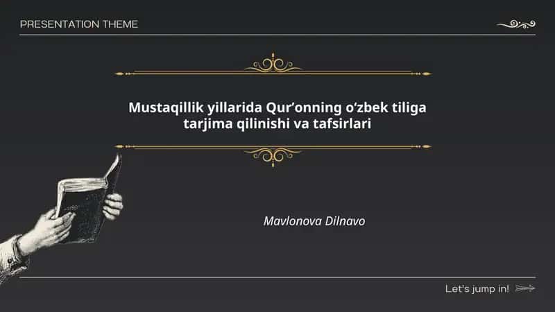 Mustaqillik yillarida Qurʼonning oʻzbek tiliga tarjima qilinishi va tafsirlari 1