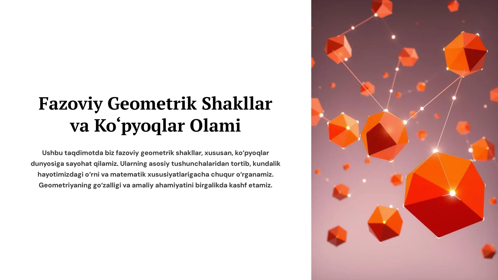 Fazoviy Geometrik Shakllar va Ko‘pyoqlar Olami 1