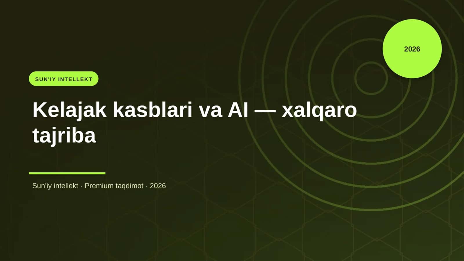 Kelajak kasblari va AI — xalqaro tajriba 1