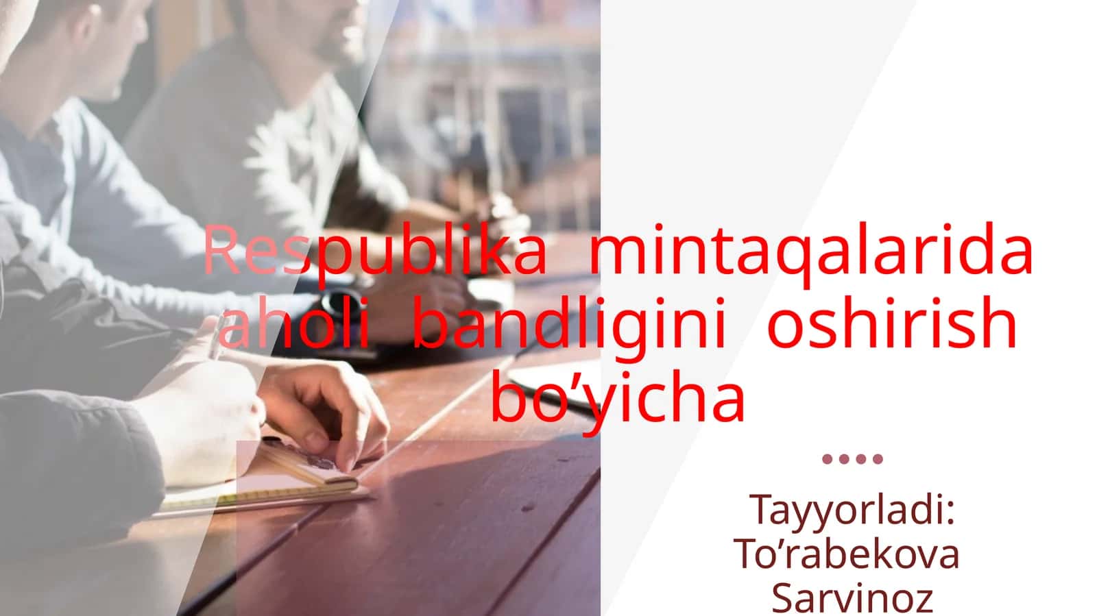 O'zbekistonda bandlik siyosati 1