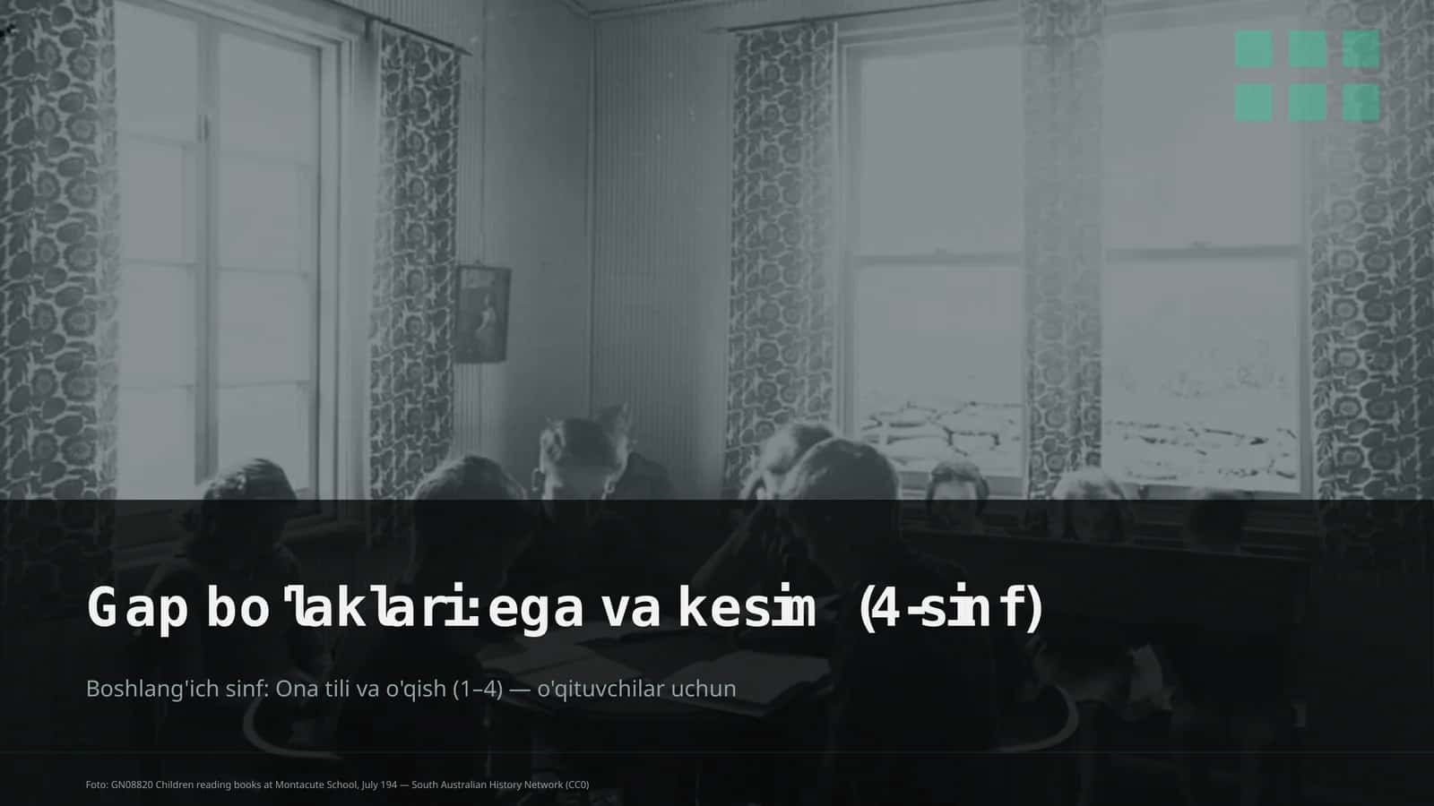 Gap bo'laklari: ega va kesim (4-sinf) 1