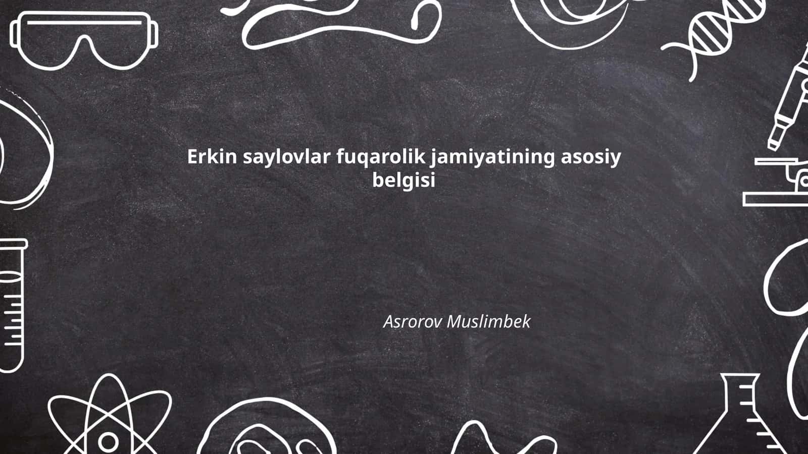 Erkin saylovlar fuqarolik jamiyatining asosiy belgisi 1