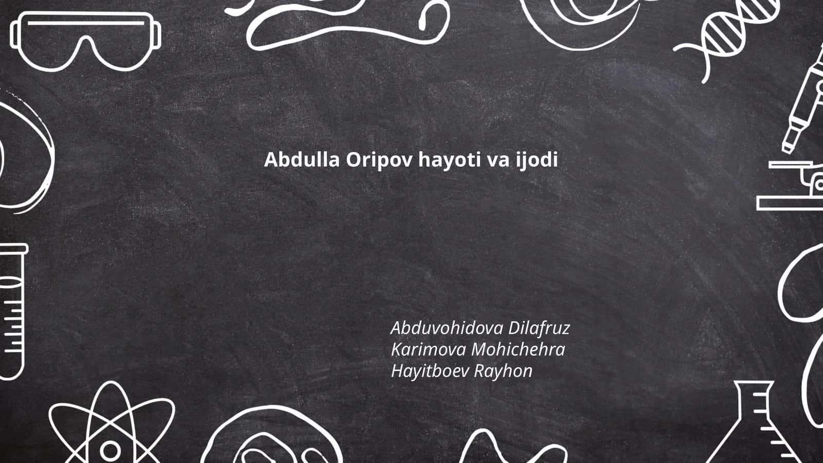 Abdulla Oripov hayoti va ijodi 1