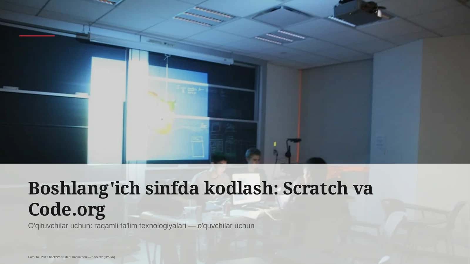 Boshlang'ich sinfda kodlash: Scratch va Code.org 3