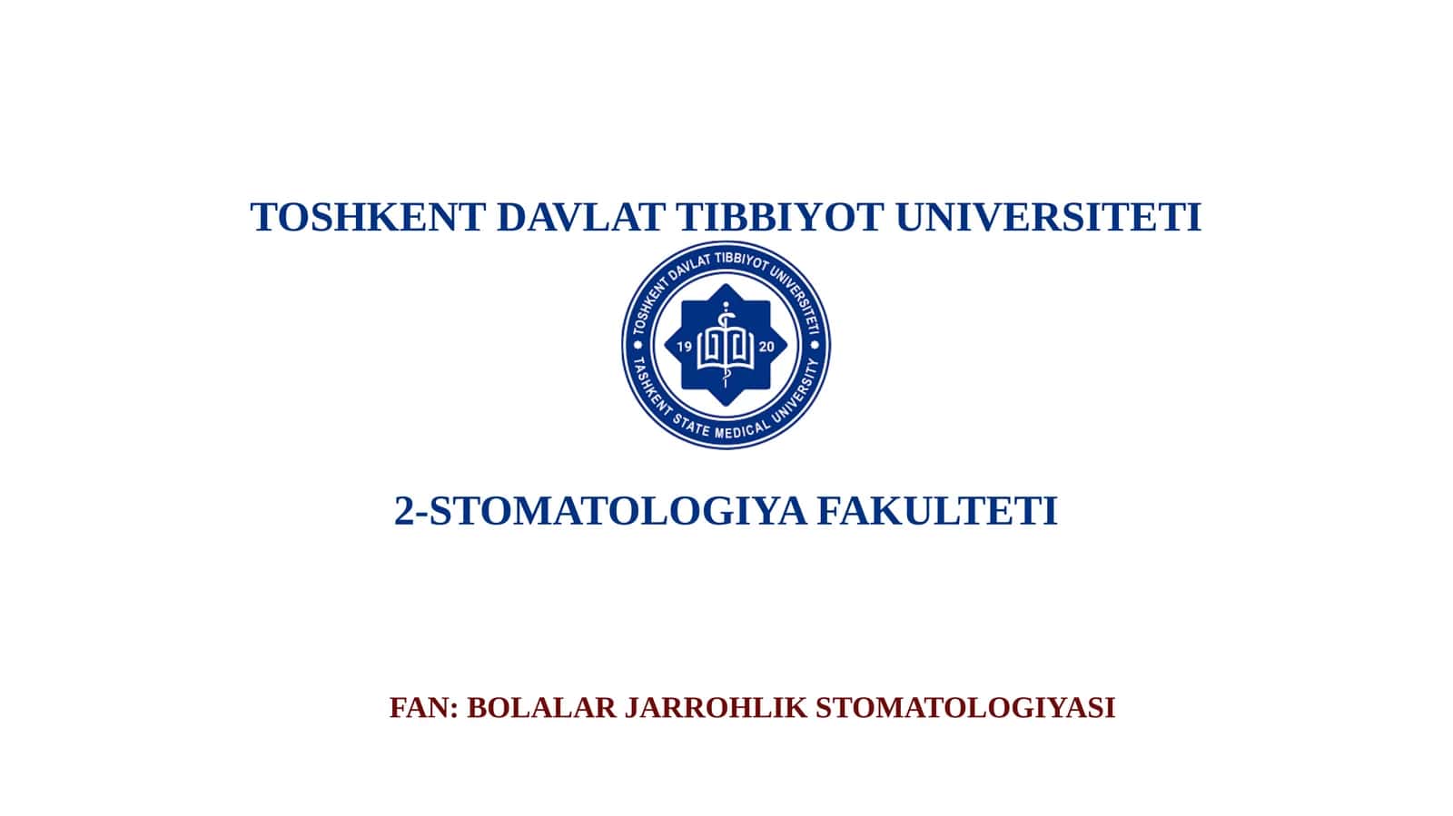 BOLALAR STOMATOLOGIYASIDA OG‘RIQSIZLANTIRISHBOLALARDA TISHLARNI OLISH 1