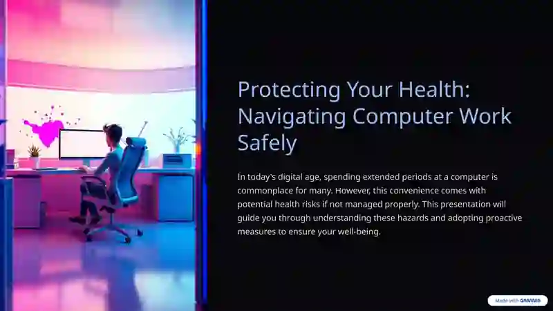 Protecting Your Health: Navigating Computer Work Safely