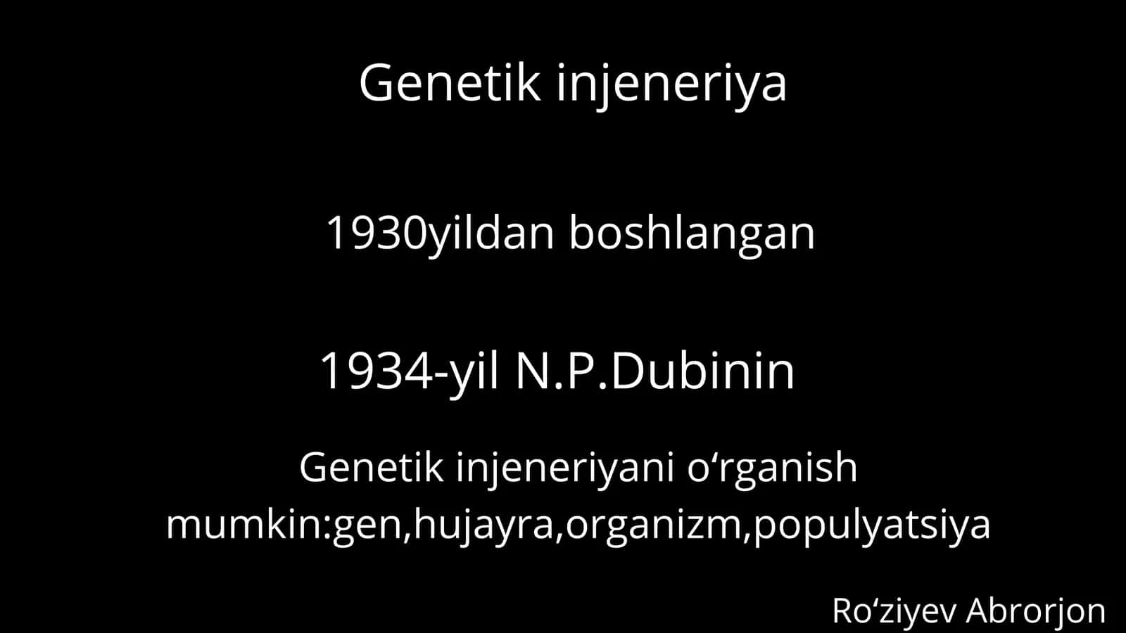 Genetik injeneriya 1