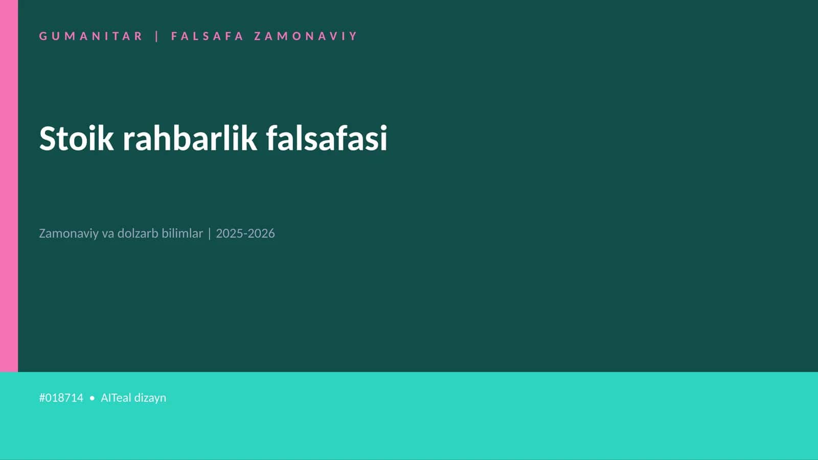Stoik rahbarlik falsafasi 1