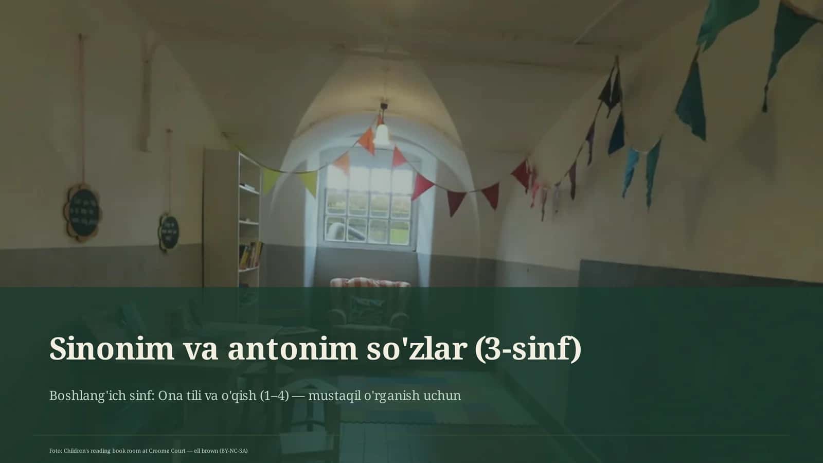 Sinonim va antonim so'zlar (3-sinf) 1