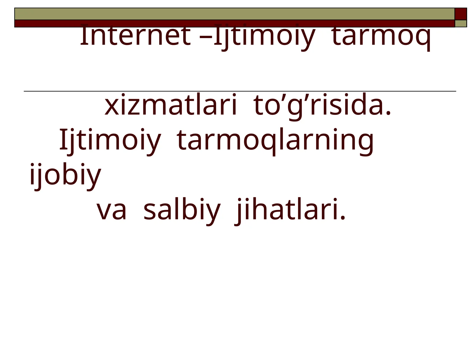 Ijtimoiy tarmoq 1