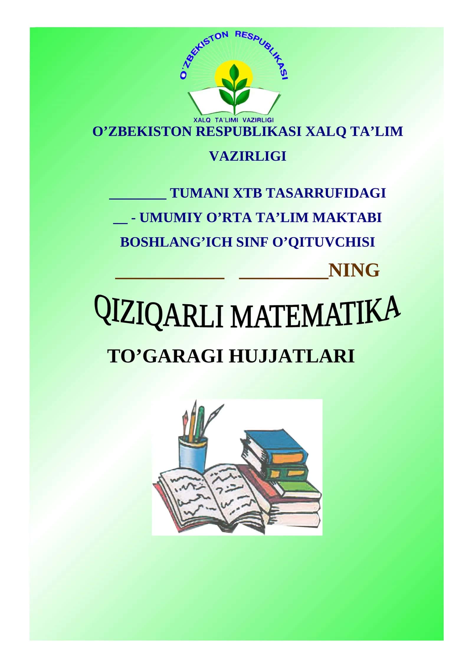 Qiziqarli matematika "To'garagi Bayram" 1