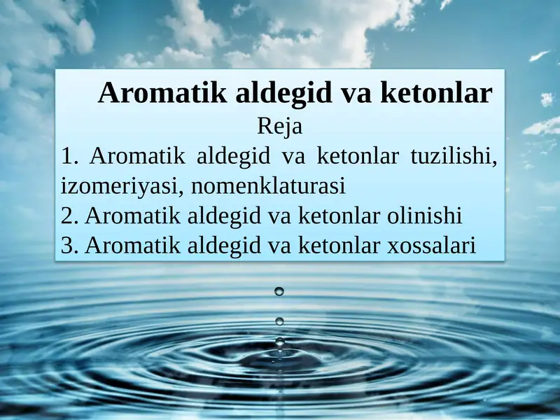 Aromatikaldegidvaketonlar 1