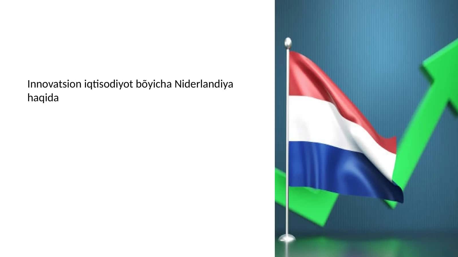 Innovatsion iqtisodiyot bõyicha Niderlandiya haqida 1