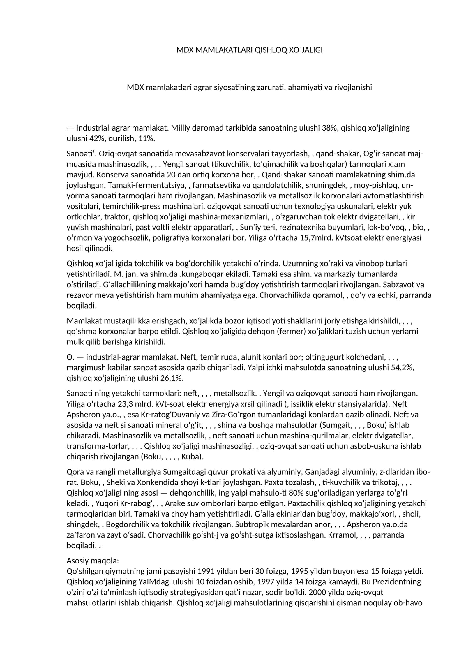 MDX MAMLAKATLARI QISHLOQ XO`JALIGI 1