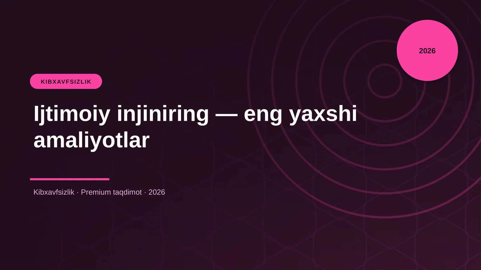 Ijtimoiy injiniring — eng yaxshi amaliyotlar 1