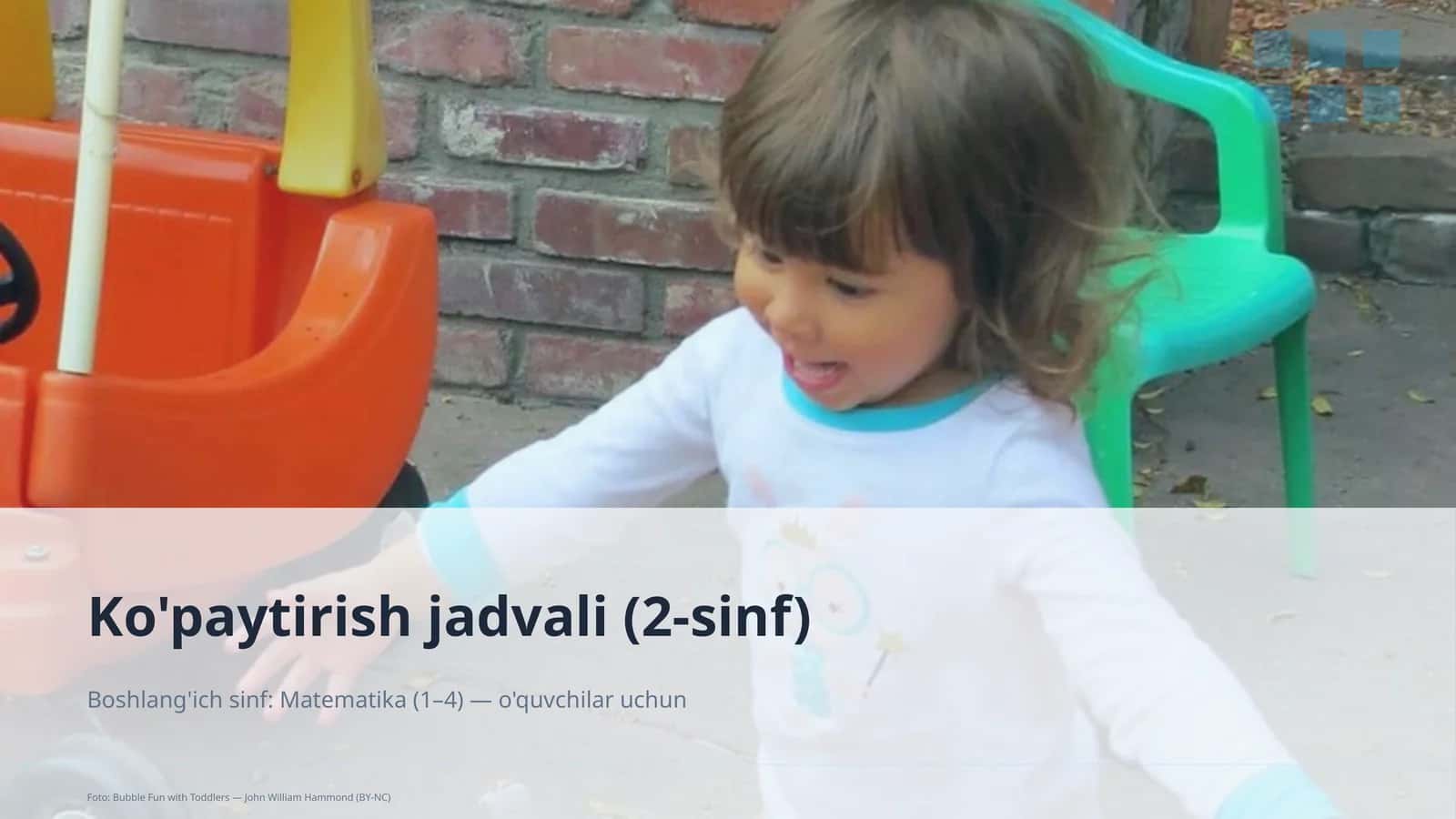 Ko'paytirish jadvali (2-sinf) 1