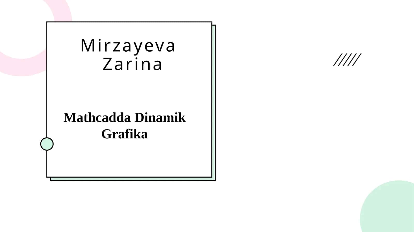 Mathcadda Dinamik Grafika 1