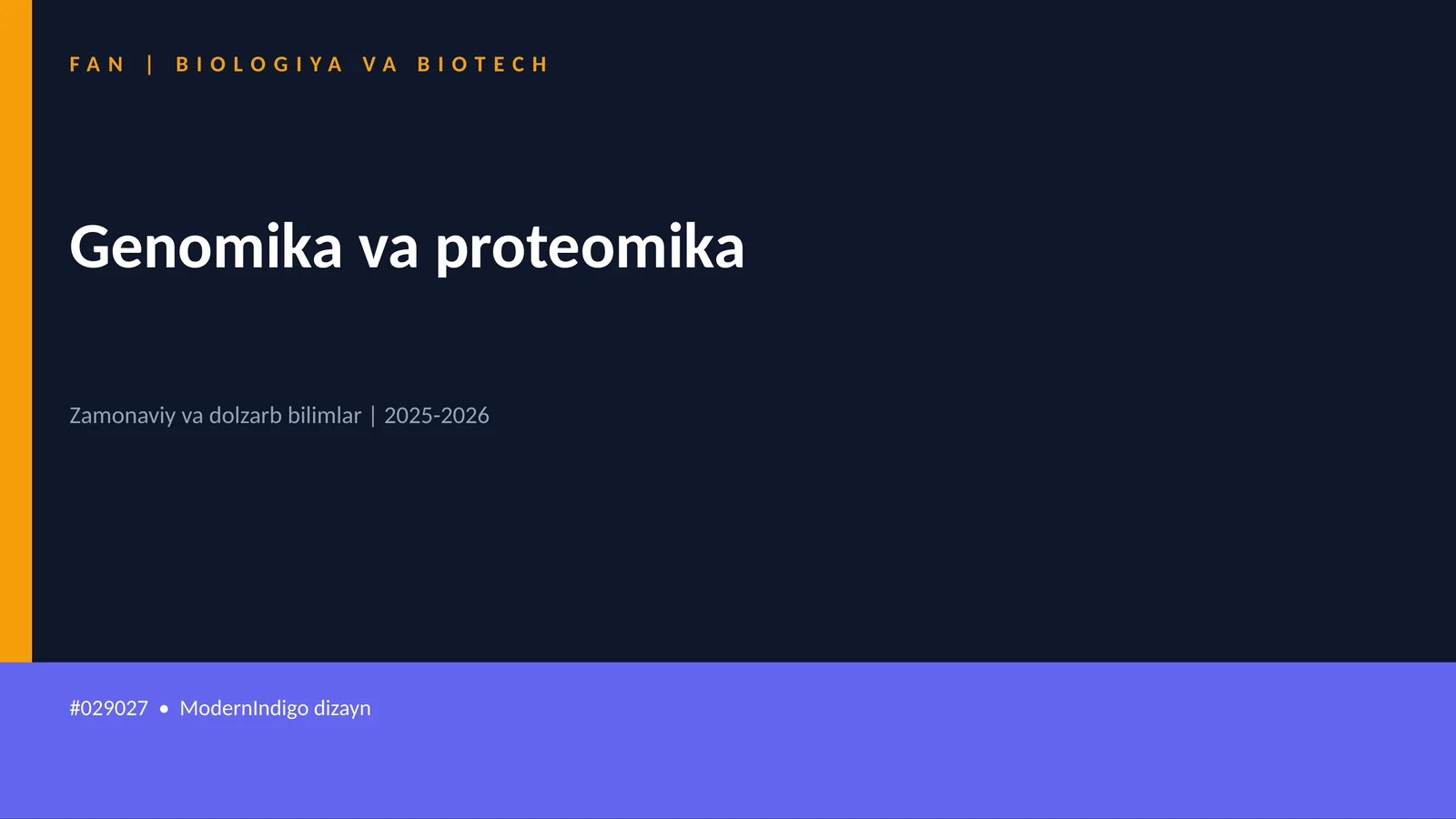 Genomika va proteomika 1