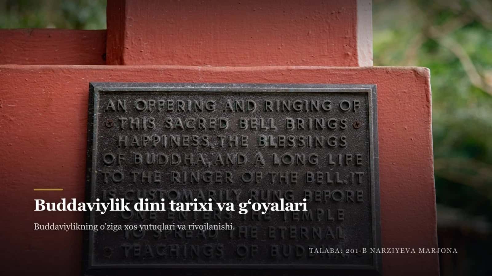 buddaviylik dini tarixi va g'oyalari 1