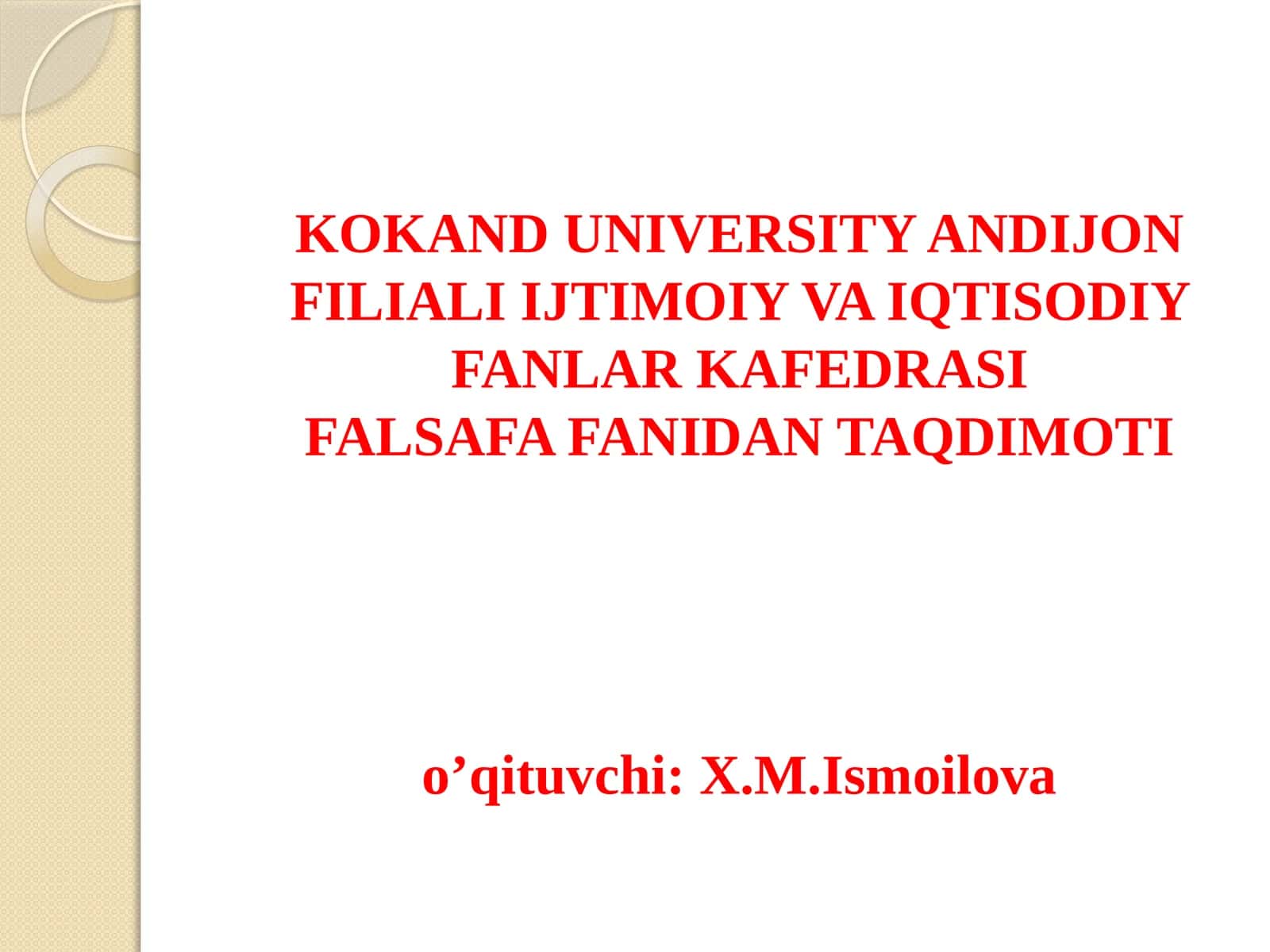 Inson Falsafasi (Falsafiyantropologiya) 1