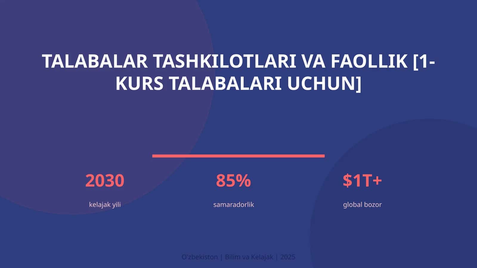 Talabalar tashkilotlari va faollik [1-kurs talabalari uchun] 1