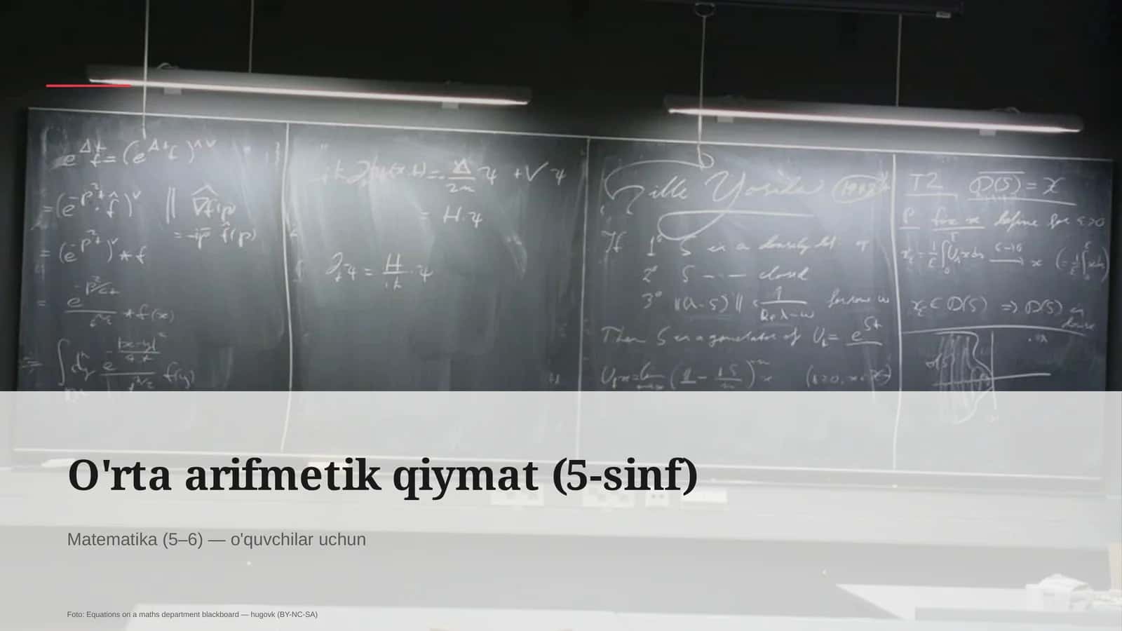 O'rta arifmetik qiymat (5-sinf) 1